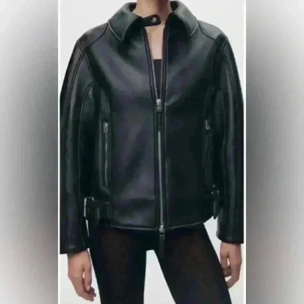 🔥🔥Zara faux leather jacket